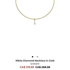 SHASHI Gold Necklace with Teardrop Pendant